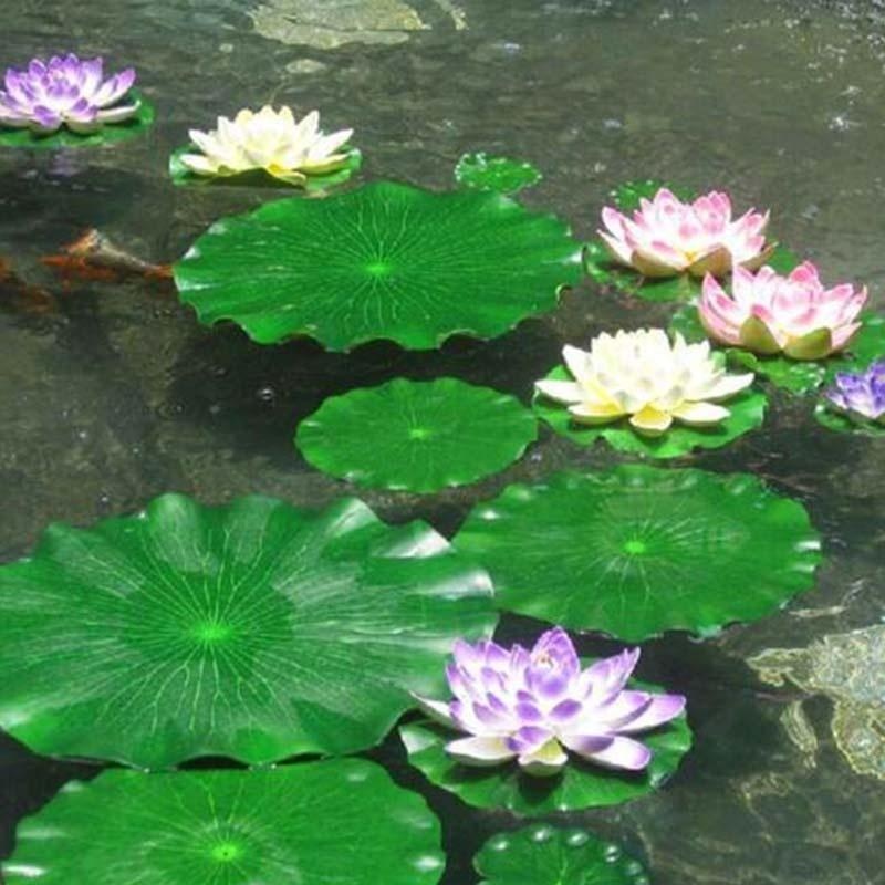 Aquarium Plant Roots - 2026 Artificial Water Lily Lotus Leaf