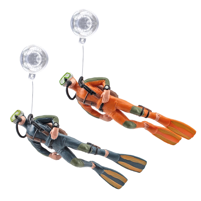 Aquarium Plant Roots - Aquarium Diver Decoration Floating Resin Divers