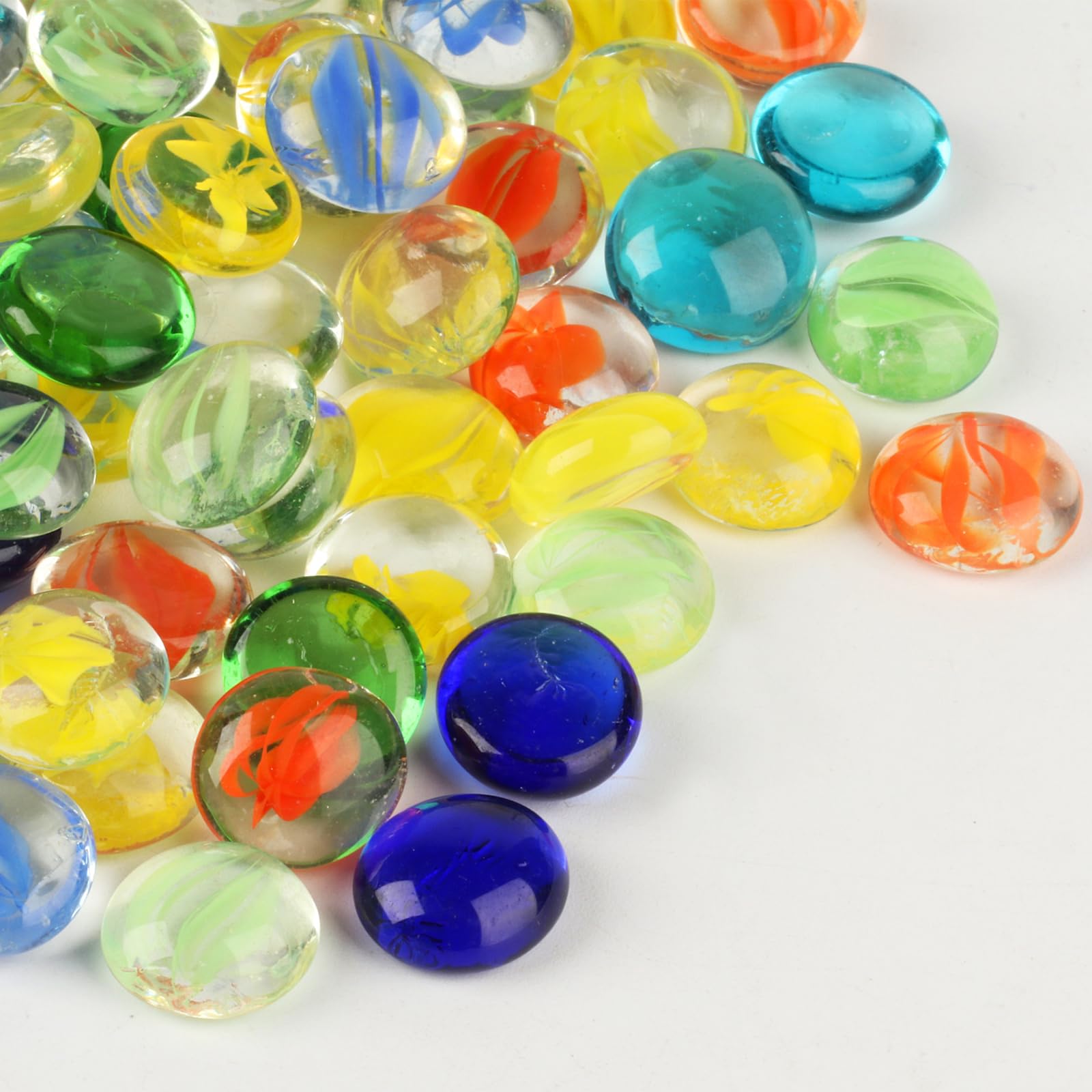 Planted Aquarium Supplies - 880g (200pcs) Colored Glass Pebbles -