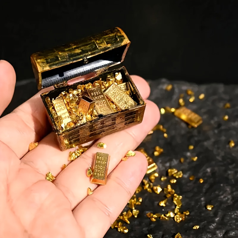 Planted Aquarium Photos - Retro Mini Pirate Treasure Chest Decor
