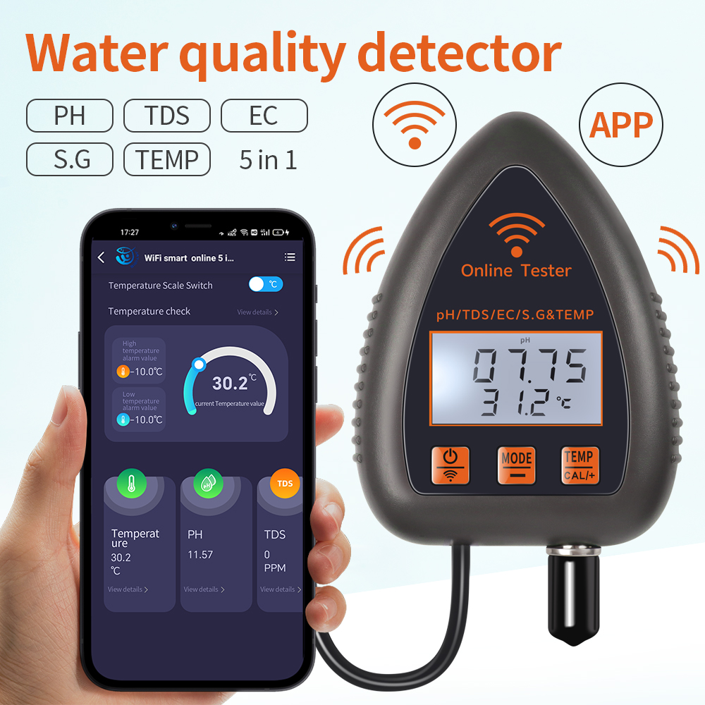 Tuya WiFi 5 in 1 TDS/EC/SALT/S - Planted Aquarium Test Kit avis et prix