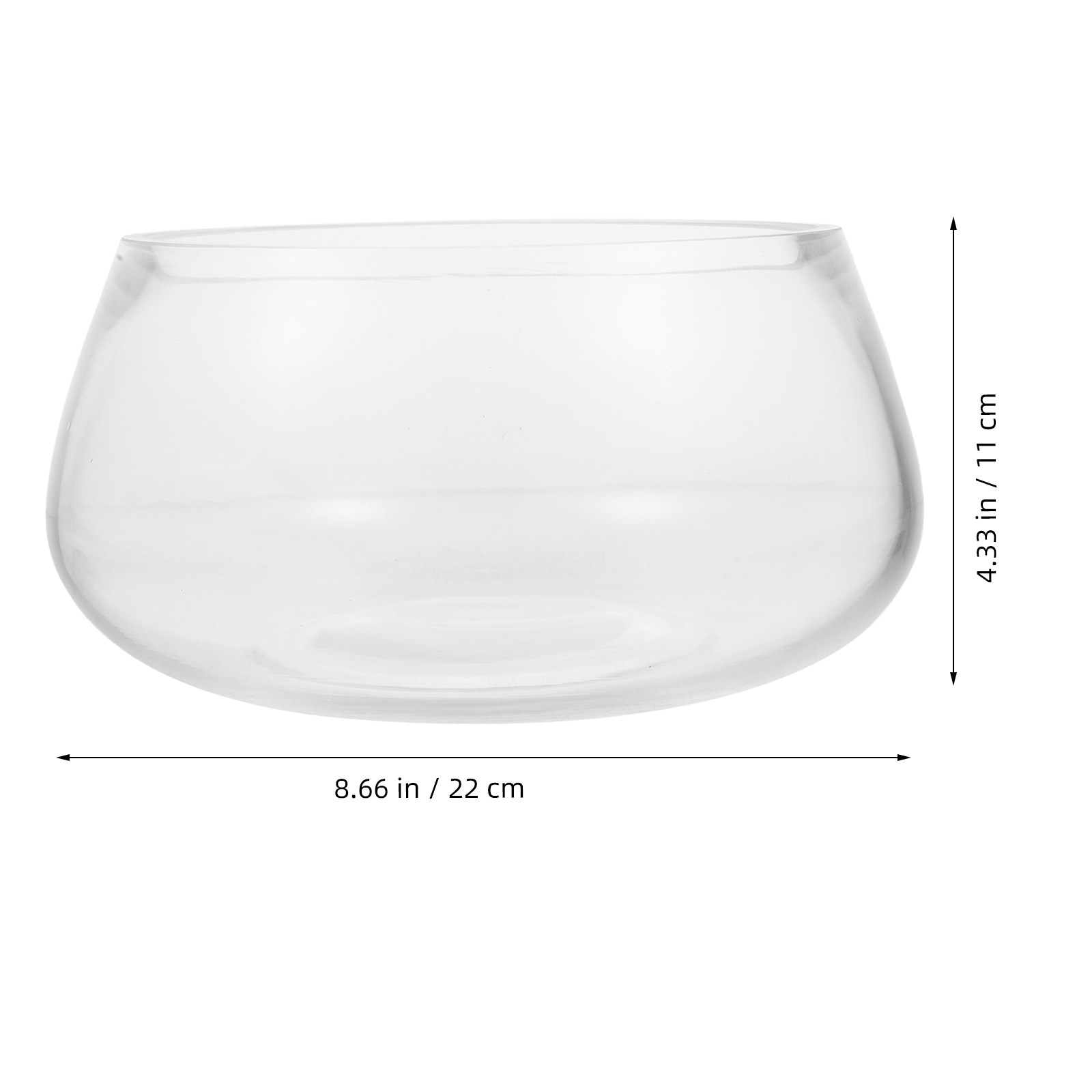 Round Clear Glass Mini Aquariu - Aquarium Planted Shop avis et prix