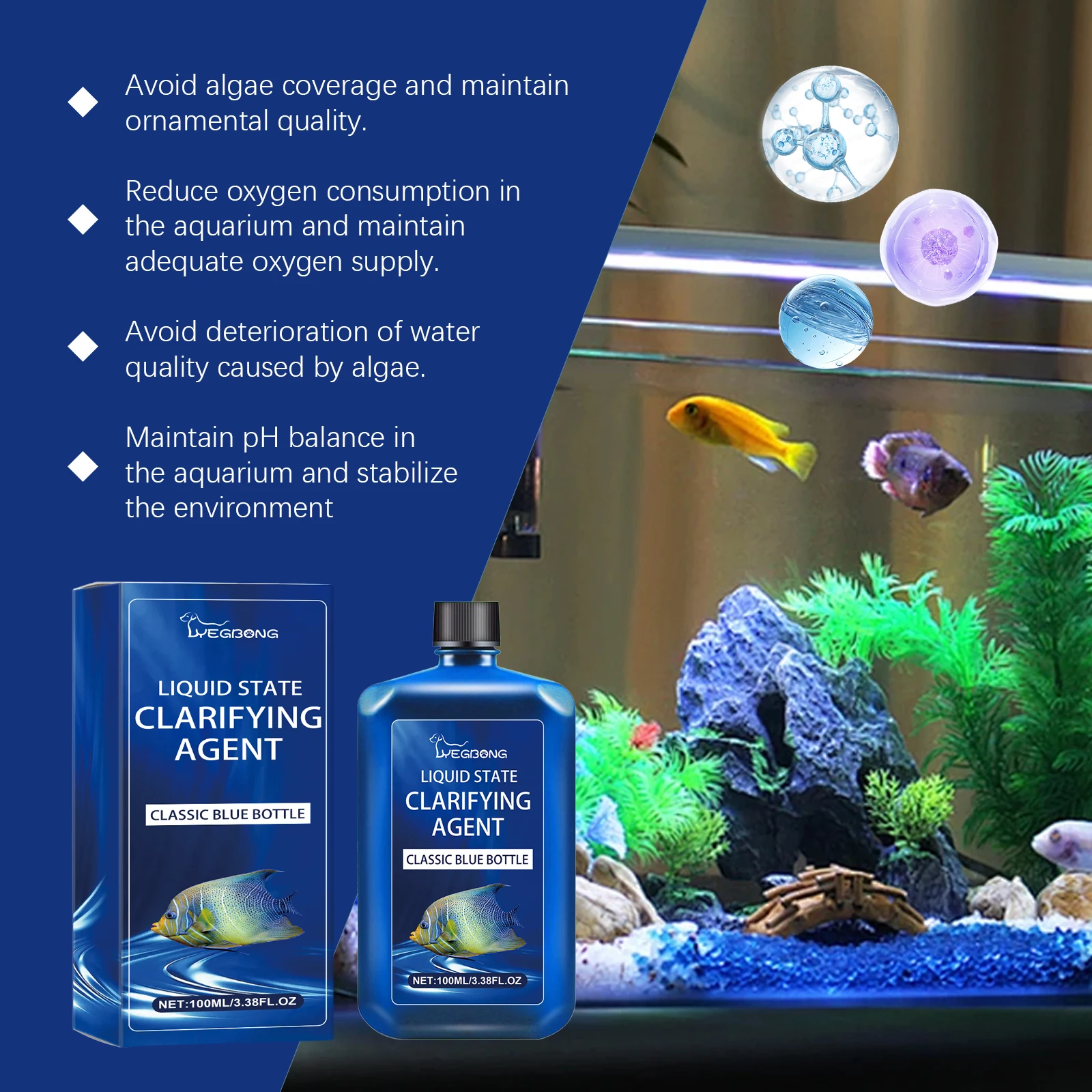 Aquarium Water Clarifier Fish  - Aquarium Plant Liquid Fertilizer avis et prix